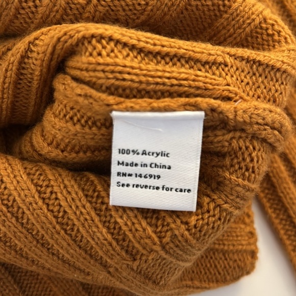 Nine West Rust Ribbed Winter Fall Knit Cowl Neck Classic Sweater Size XS - Picture 6 of 6